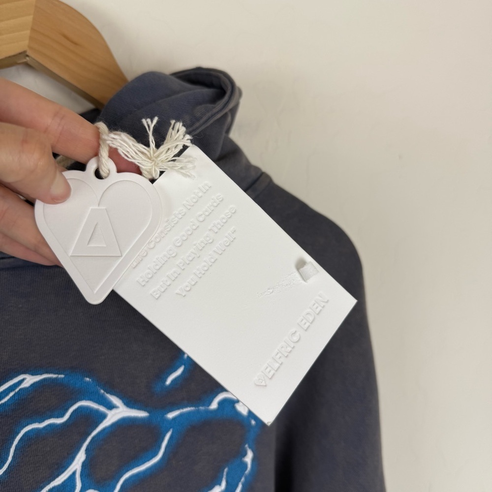 Aelfric Eden Washed Lightning Print Hoodie - Picture 7 of 9